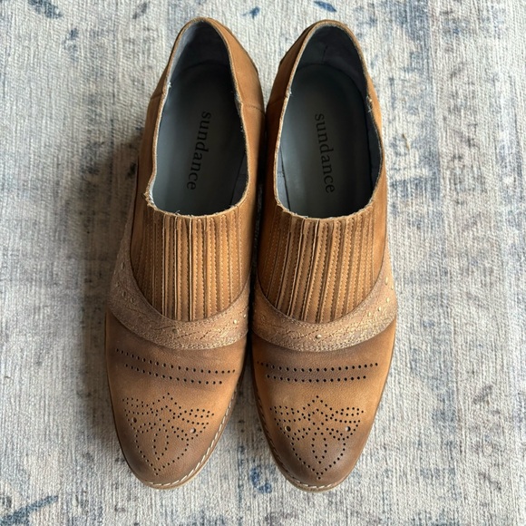 Sundance Brown Leather Flats - Picture 4 of 13
